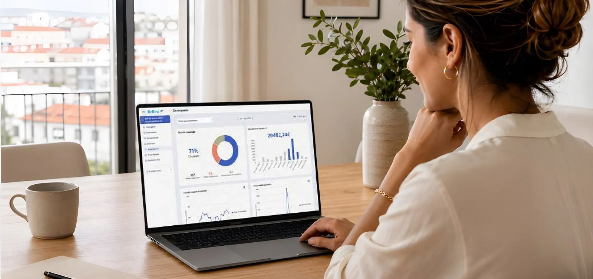 Dashboard BnBird com relatório de rentabilidade
